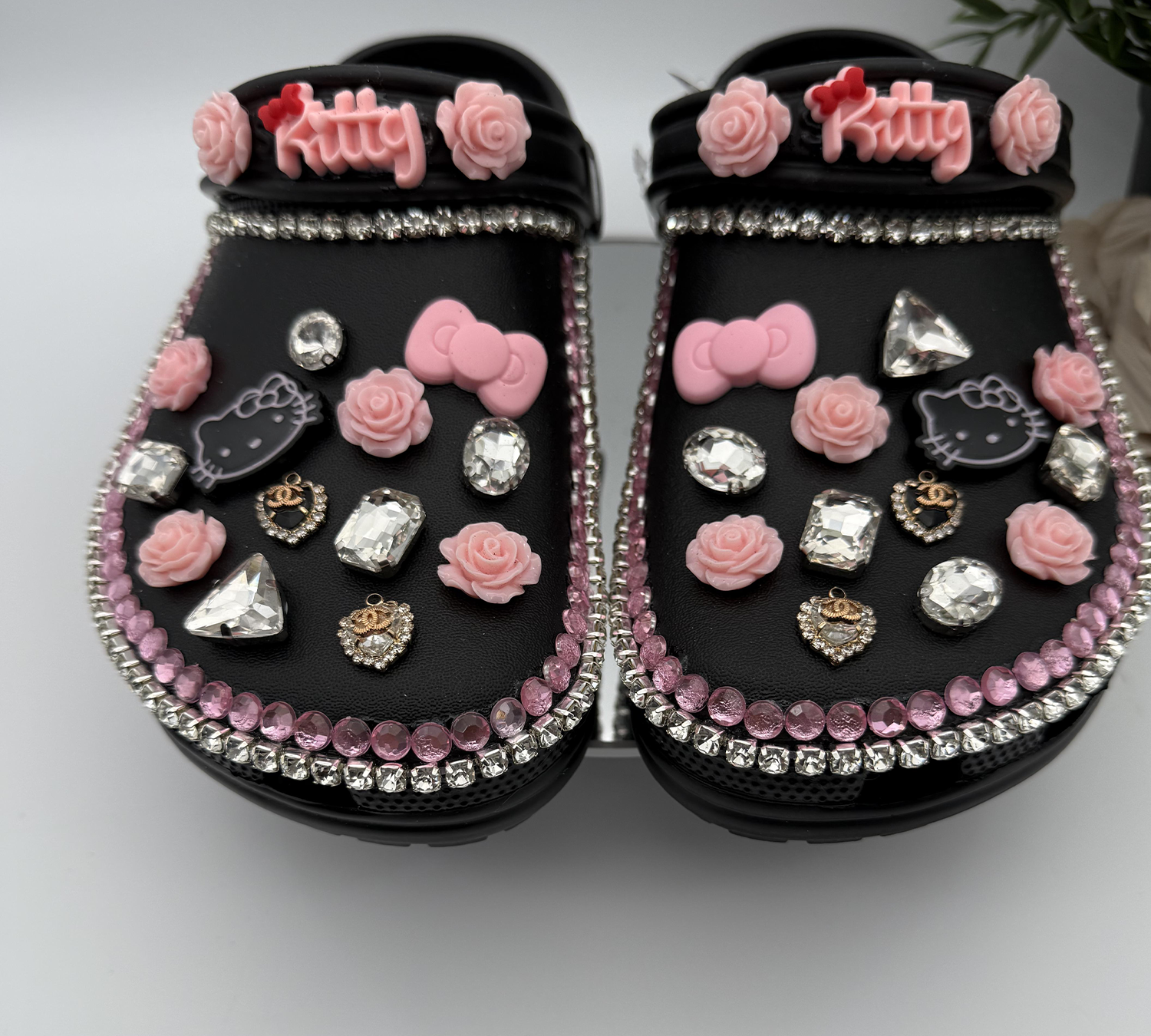 Black-Kitty-&-Bow-Bling-Clogs