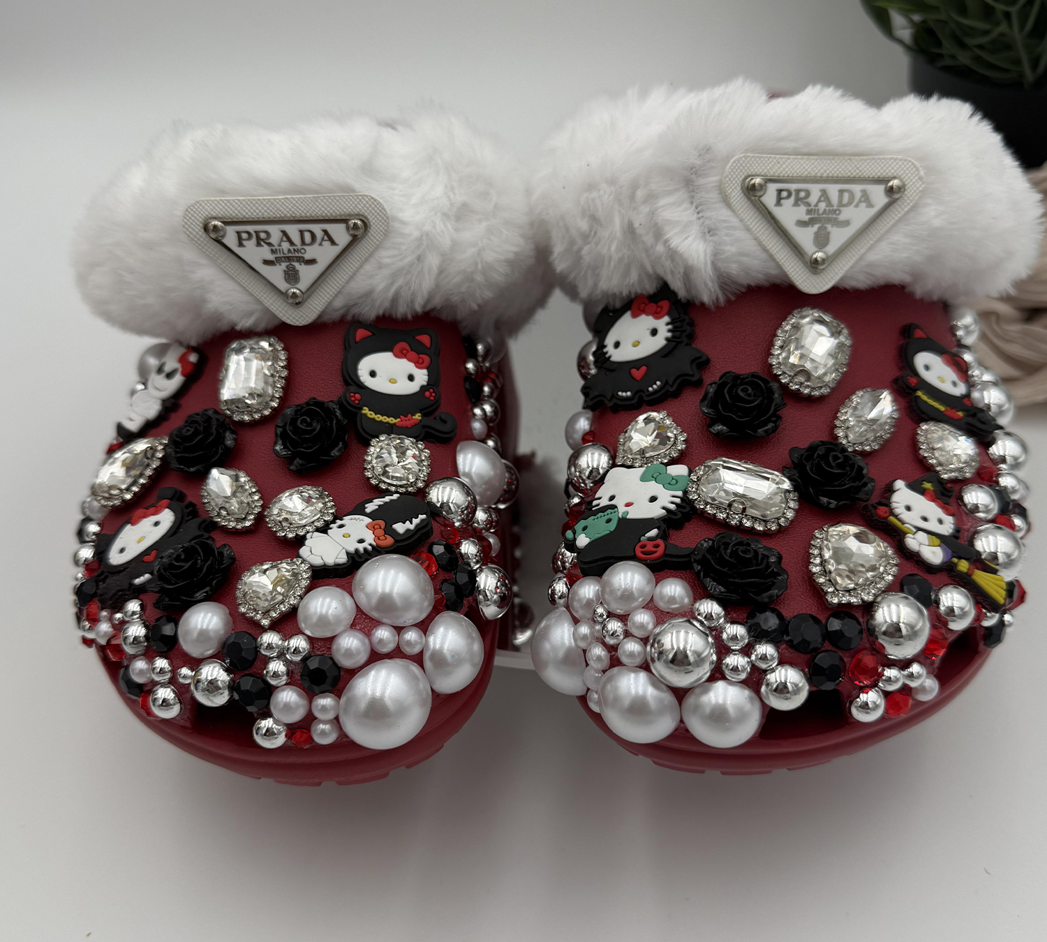 Glam Kitty Crystal Clogs-REDGLACR-083