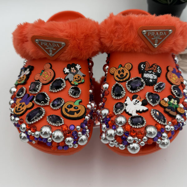 Haunted Orange Gems Clogs