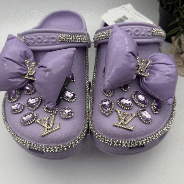 Lavender Luxe Bow Embellished Clogs