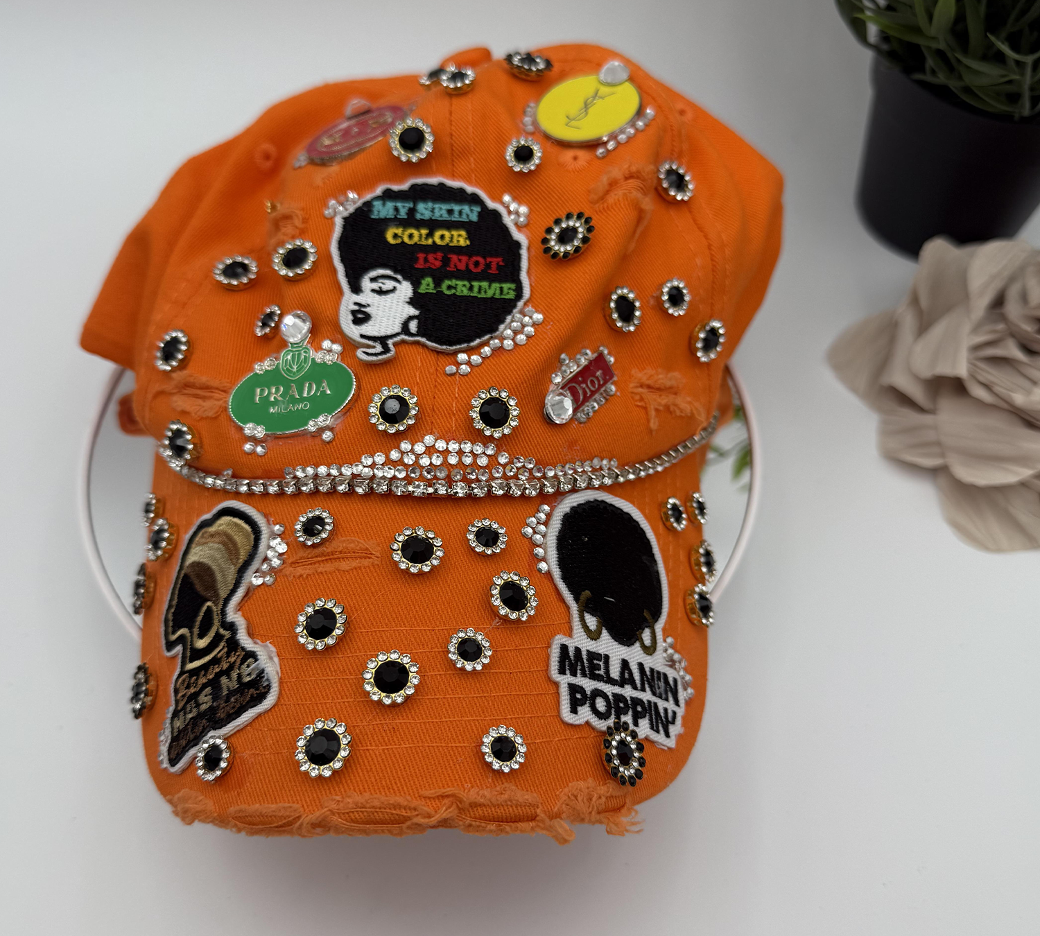 Orange-Melanin-Pop-Cap - ORAFUNOR-012 Orange-Melanin-Pop-Cap - ORAFUNOR-012